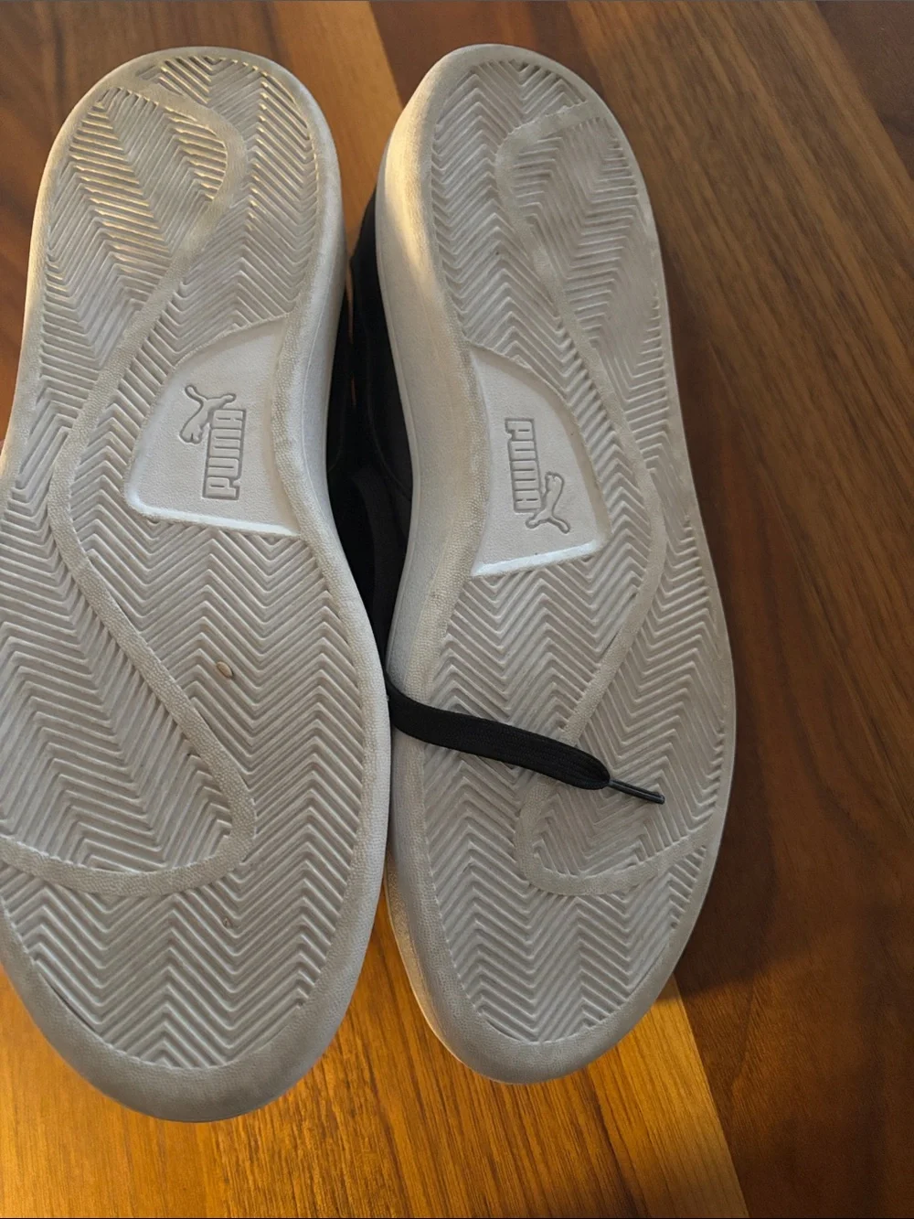 Puma Black and White Low-Top Sneakers for Men